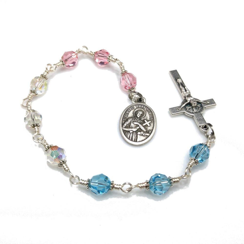St. Gerard Chaplet, Handmade Rosary, Patron Saint of Motherhood